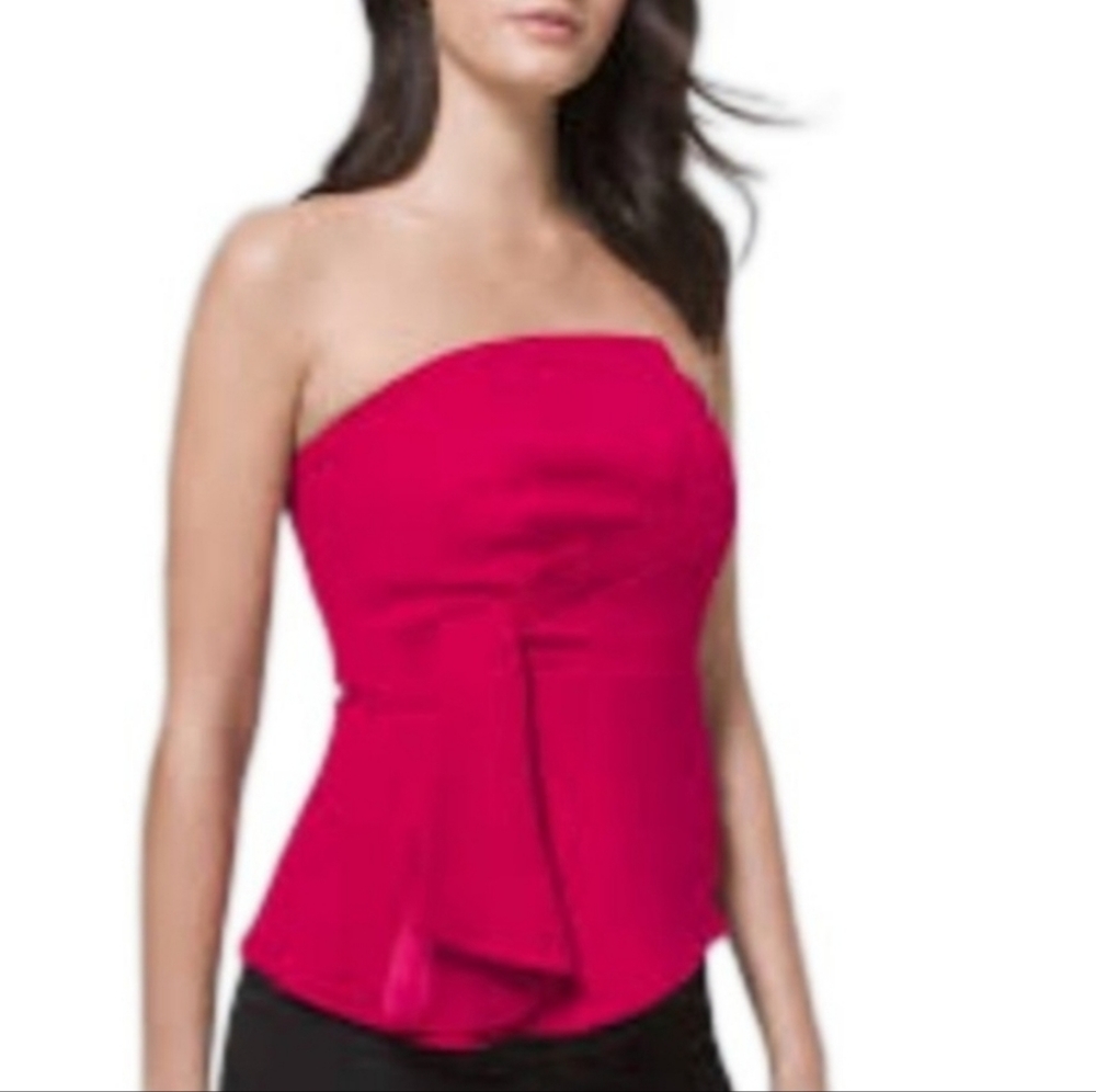 NWOT White House Black Market Assymetrical Bustier Top 12